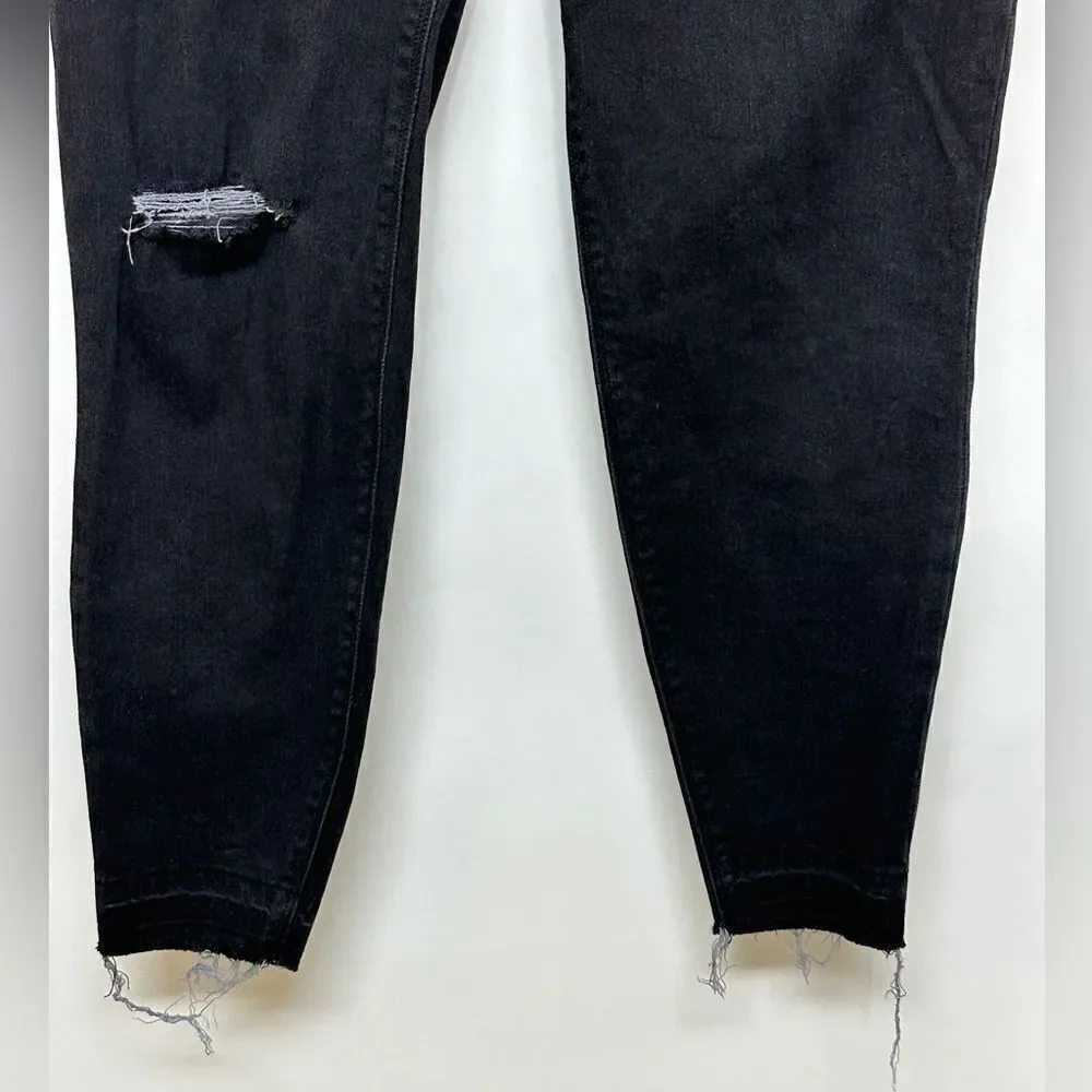 Spanx Vintage Distressed High Rise Skinny Jeans Black Size Extra Large